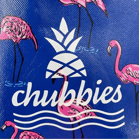 Chubbies The Pop Flock And Drop It Insulated Drink Cooler Flamingos Tote - Picture 3 of 6
